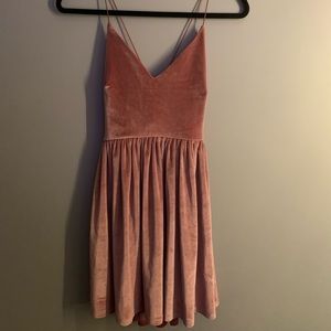 Velvet pink dress